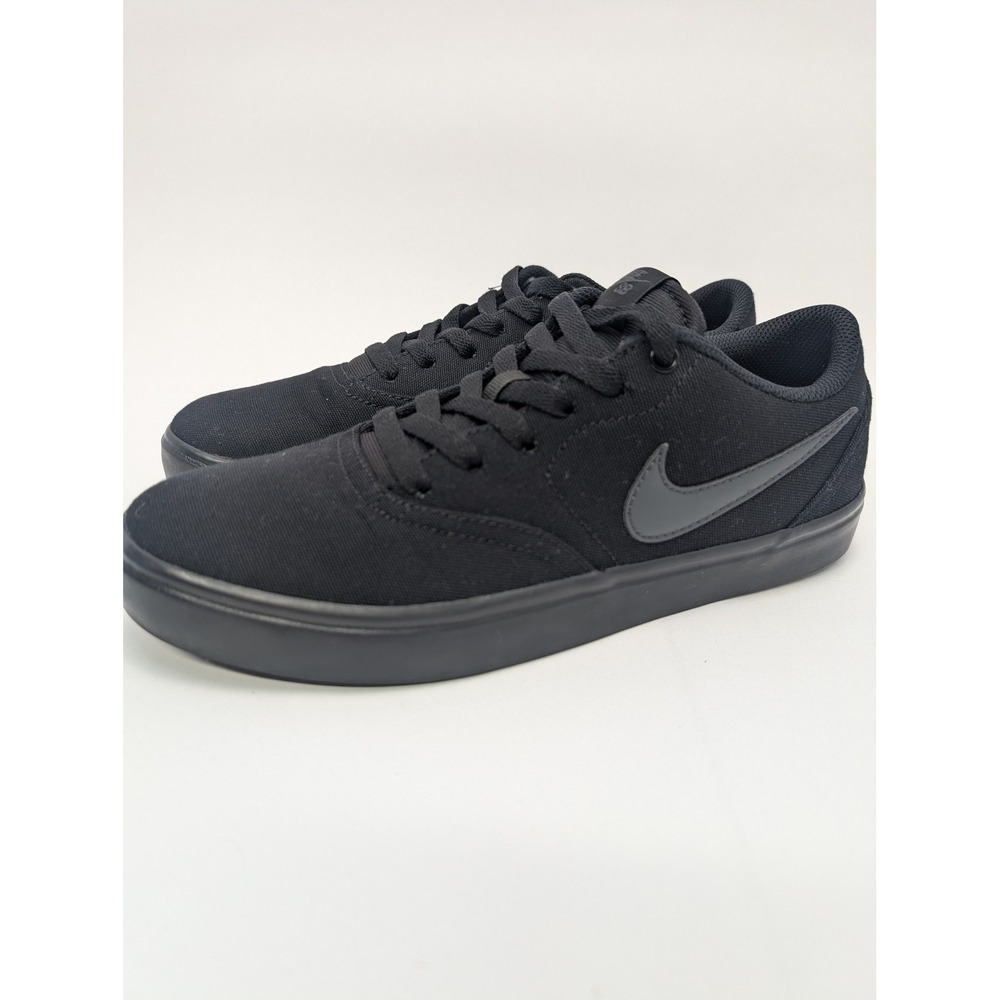 Nike SB Check Solarsoft Canvas Black Skate Shoes 843896-002 Mens 7